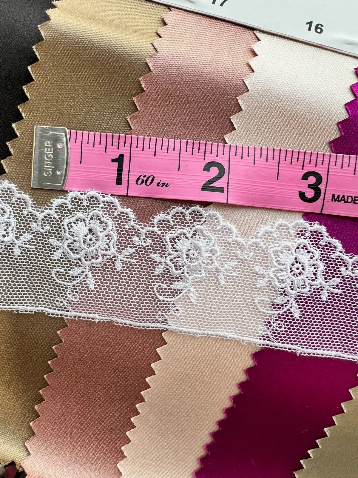 Blue Valenciennes Lace Trim- 1.3