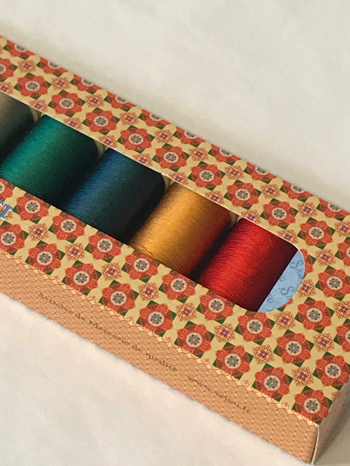 Sajou Selection Box- 8 Spools SILK THREAD- Assortment #2 (Autumnal Colors)