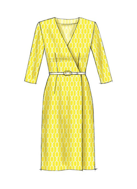 McCall's Sewing Pattern Misses' Wrap Dresses and Belt- M6959- 6-8-10-12-14