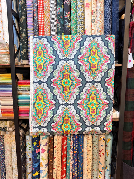 Brit Boutique Royal- Mandala Print Premium Cotton Fabric- Art Gallery- AGF- 44" Wide