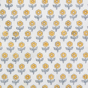 Flowerling in Yellow- Indian Block Prints: Cottage- Fableism- 44