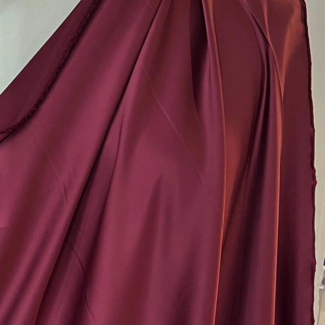 Dark Wine- Poly Stretch Satin- 56” Wide- Medium Weight