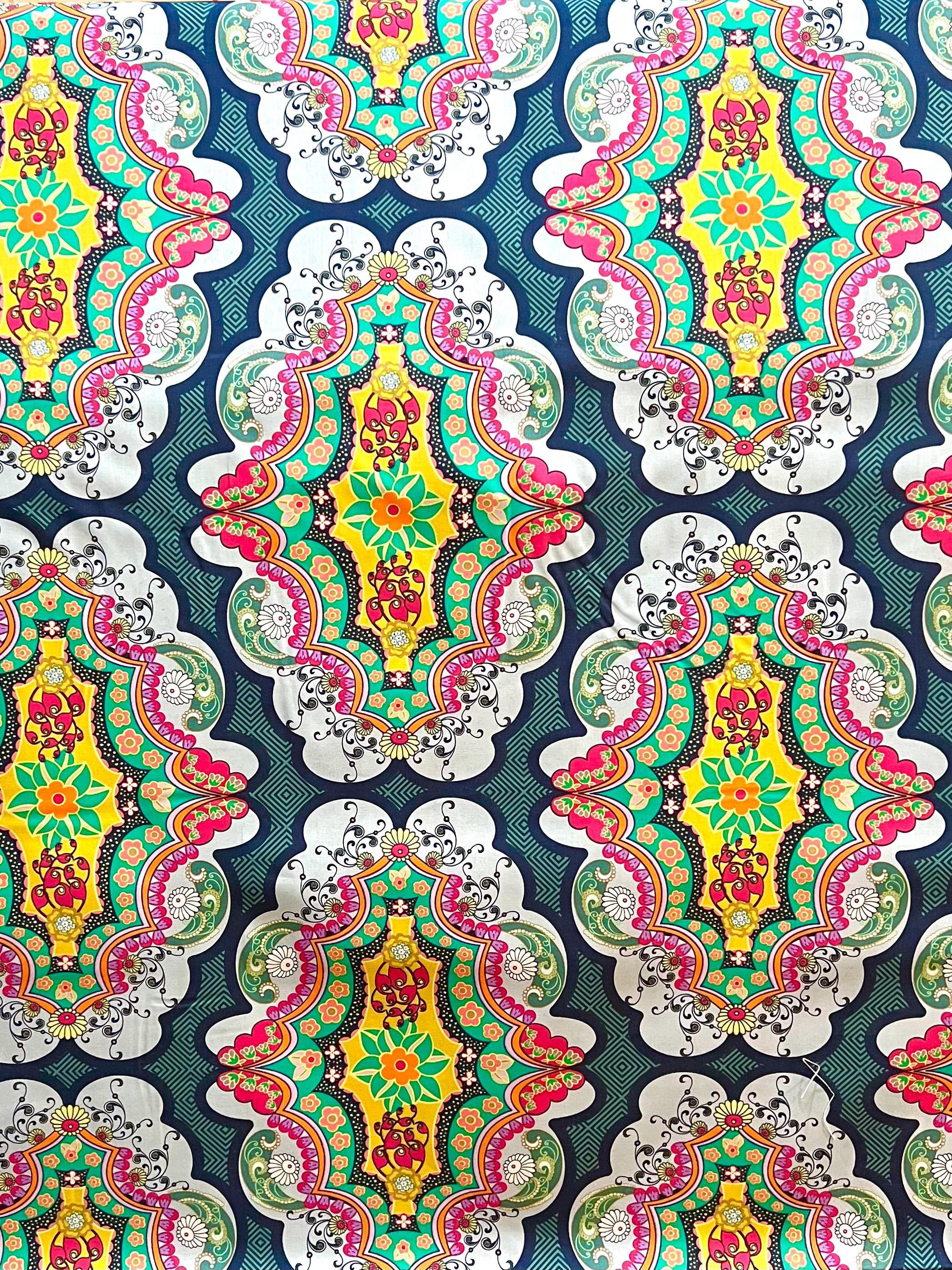 Brit Boutique Royal- Mandala Print Premium Cotton Fabric- Art Gallery- AGF- 44