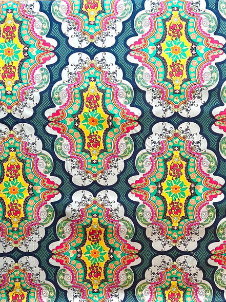 Brit Boutique Royal- Mandala Print Premium Cotton Fabric- Art Gallery- AGF- 44" Wide
