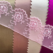 Pink Valenciennes Lace Trim- 1.3