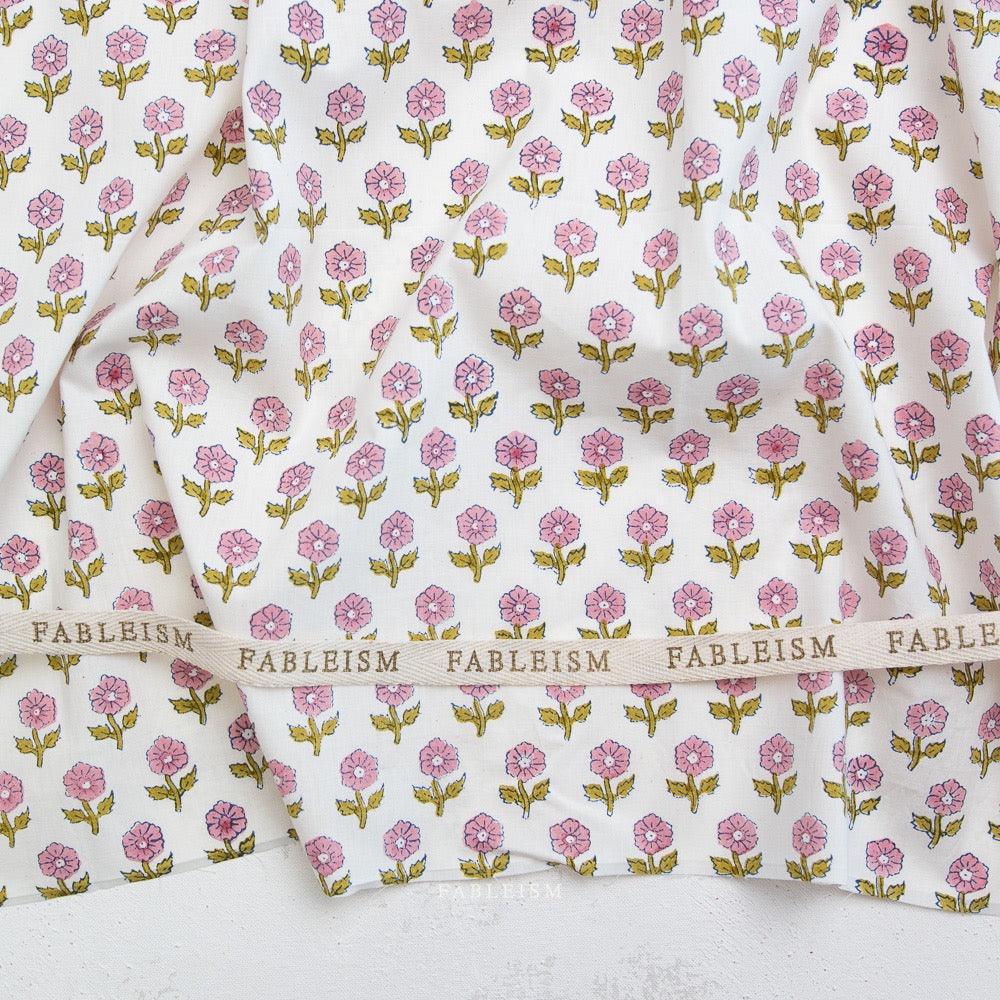 Flowerling in Pink- Indian Block Prints: Cottage- Fableism- 44