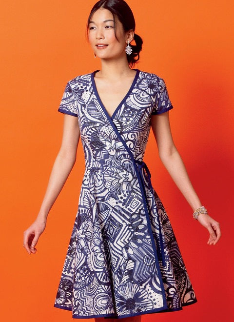 McCall's Sewing Pattern Misses' Wrap Dresses and Belt- M6959- 6-8-10-12-14