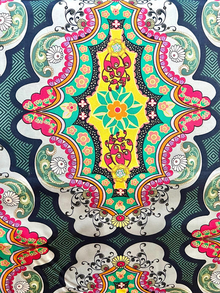 Brit Boutique Royal- Mandala Print Premium Cotton Fabric- Art Gallery- AGF- 44" Wide