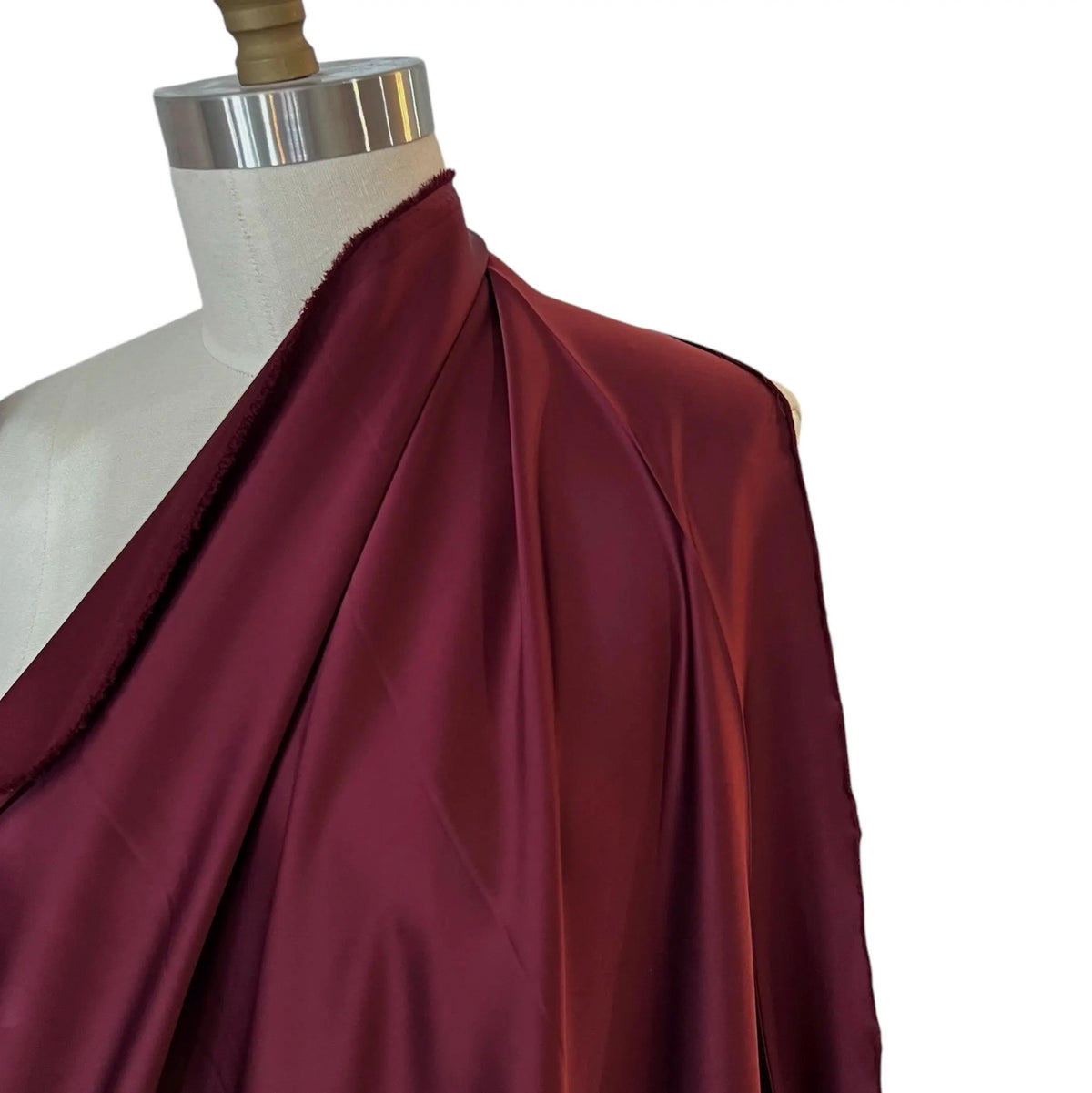 Dark Wine- Poly Stretch Satin- 56” Wide- Medium Weight
