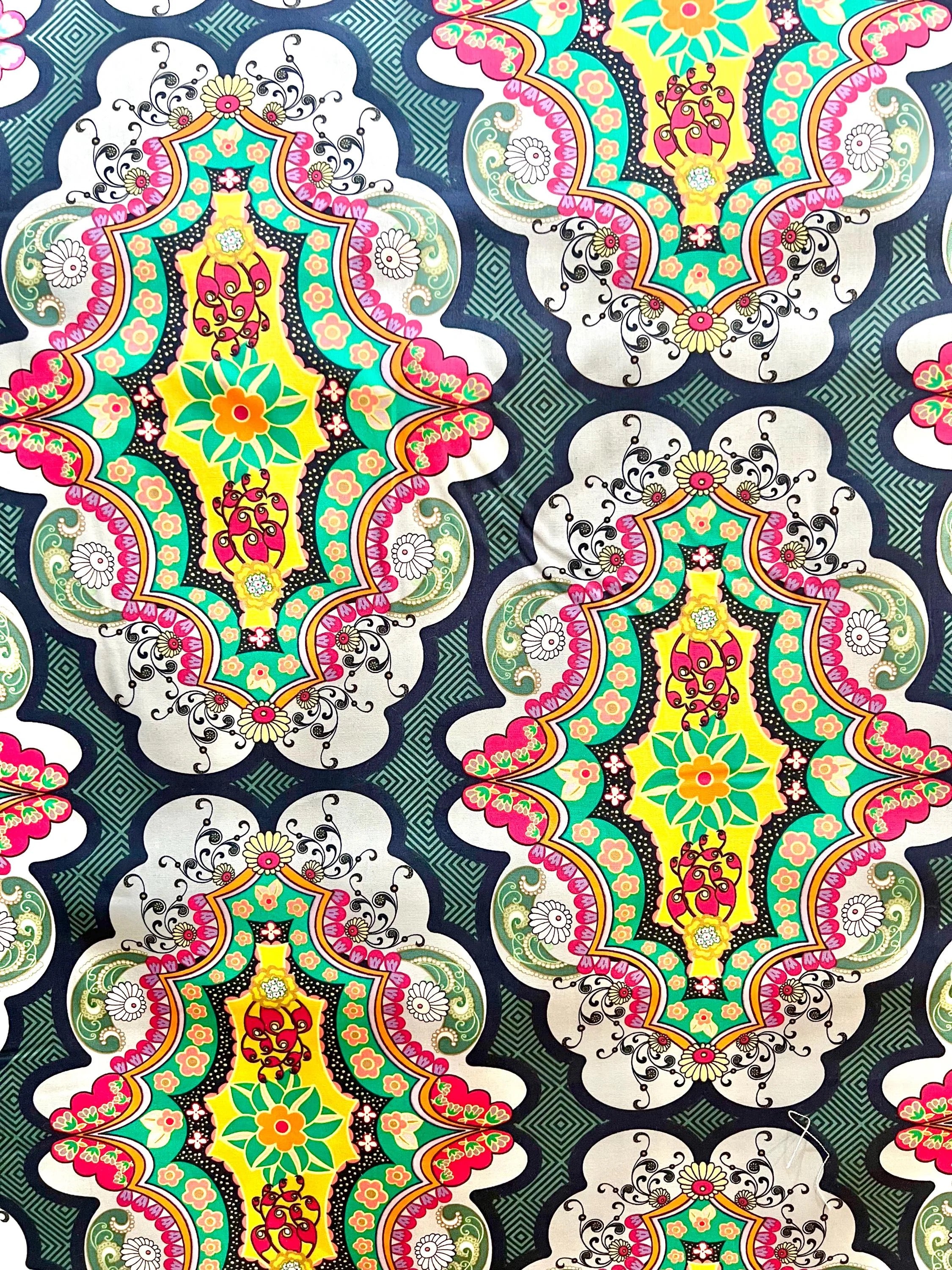 Brit Boutique Royal- Mandala Print Premium Cotton Fabric- Art Gallery- AGF- 44