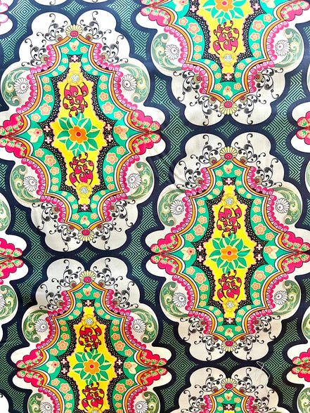 Brit Boutique Royal- Mandala Print Premium Cotton Fabric- Art Gallery- AGF- 44" Wide