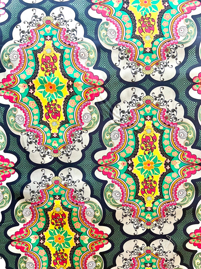 Brit Boutique Royal- Mandala Print Premium Cotton Fabric- Art Gallery- AGF- 44" Wide