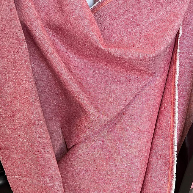 Essex Yarn Dyed Linen- Cotton Blend- Red- 44"