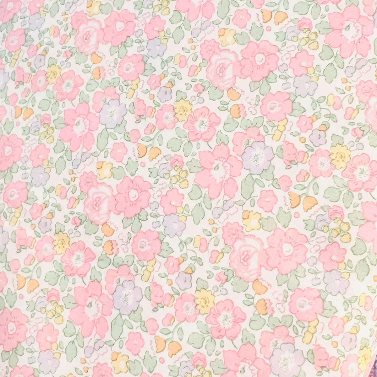 Liberty London- Betsy Ann Tana Lawn Cotton- Pink, Lilac, Green, Orange, Yellow