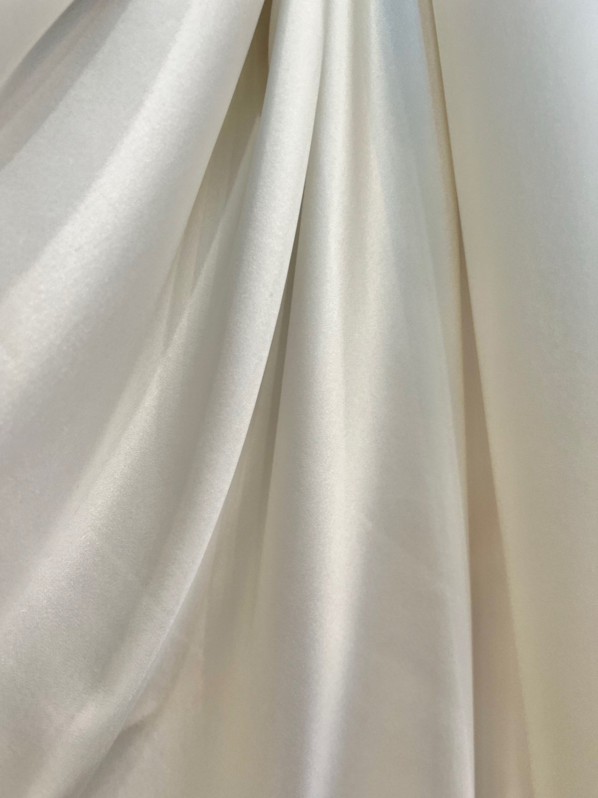 Natural White Stretch Silk Charmeuse Fabric 42