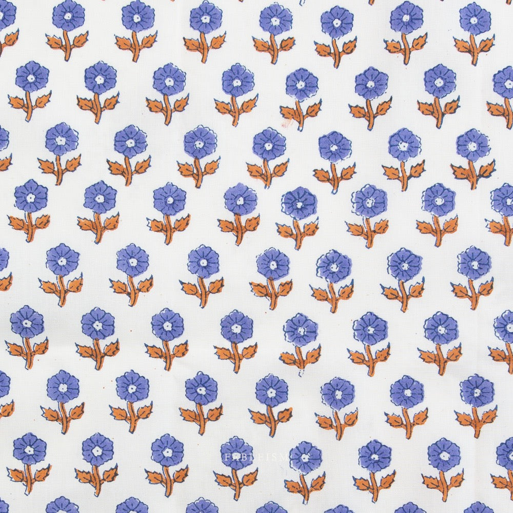 Flowerling in Violet- Indian Block Prints: Cottage- Fableism- 44