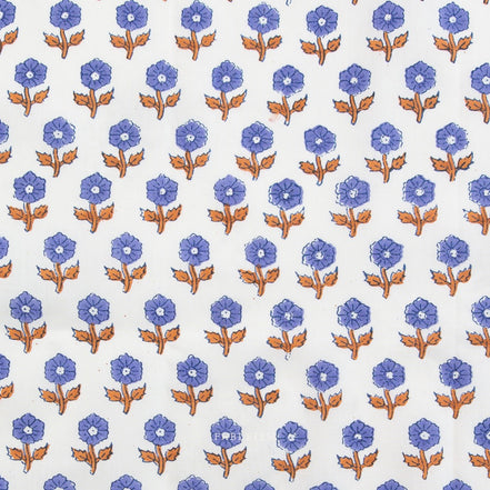 Flowerling in Violet- Indian Block Prints: Cottage- Fableism- 44"