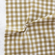 Camp Gingham- “Moss” Brown- Green- Fableism- 44” Wide- Cotton Woven- 3/8” Squares