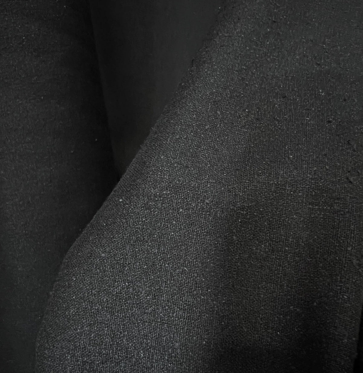 Black Silk Noil- 55” Wide