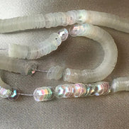 Transparent Iridescent Cup Sequins 3MM (14292), 4MM (1453), 5MM (14255)- High Grade- Strung For Professional Use