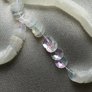 Transparent Iridescent Cup Sequins 3MM (14292), 4MM (1453), 5MM (14255)- High Grade- Strung For Professional Use
