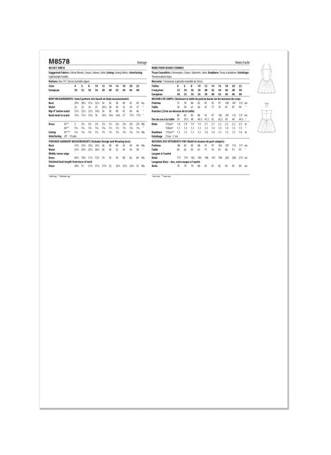 McCall's Sewing Pattern Misses' Dress by Brandi Joan- M8578- (4-6-8-10-12)(14-16-18-20-22)
