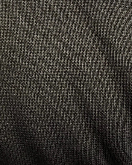 Black “Onyx” Avalon 1x1 Rib Knit Cotton Fabric- 68” Wide