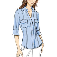 Butterick B7055 Sewing Pattern Shirts with Princess Seams by Tammie Pontsler for Palmer/Pletsch- Sizes 8-16