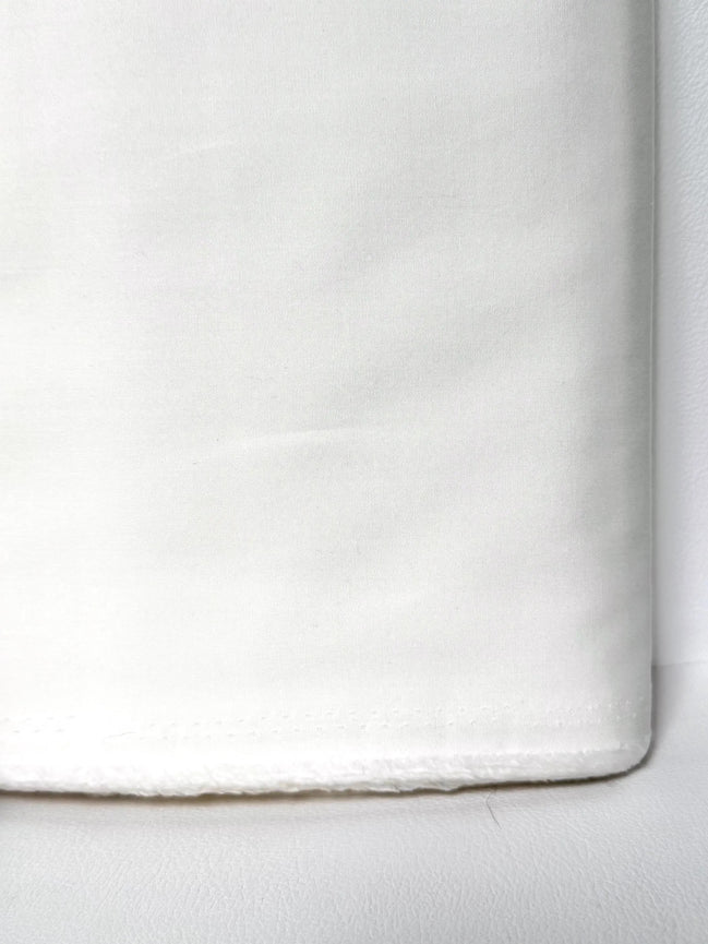 White “Snow" Pimatex- Combed Cotton Poplin Fabric- 44” Wide