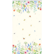 Sunlit Sonnet Butterfly Garden- Double Border- Cream- Cotton Fabric- 44