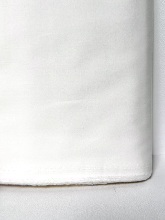 White “Snow" Pimatex- Combed Cotton Poplin Fabric- 44” Wide