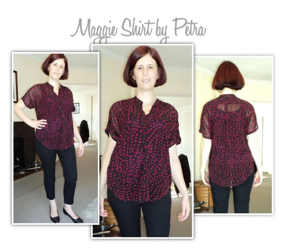 Maggie Shirt- Style Arc Paper Pattern- Sizes 4-16, 18-30