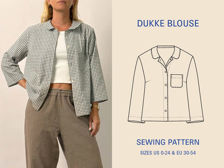 Dukke Blouse- Wardrobe By Me- Paper Pattern- Sizes 0-24