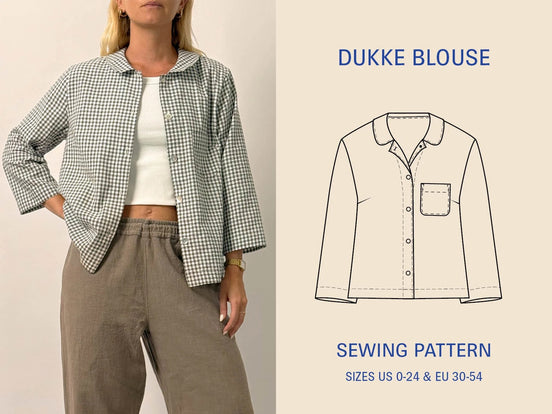 Dukke Blouse- Wardrobe By Me- Paper Pattern- Sizes 0-24
