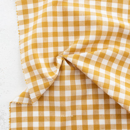 Camp Gingham- “Sunshine" Yellow- Fableism- 44” Wide- Cotton Woven- 3/8” Squares