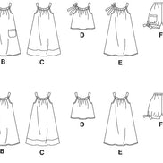 McCall's Sewing Pattern Children's/Girls' Gathered Tops, Dresses, Shorts and Pants- M5797- 3-4-5-6-