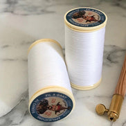 Sajou- No. 100 White GLOVING THREAD- Fil a gant au Chinois- Spool (150m) or Cone (1000m)