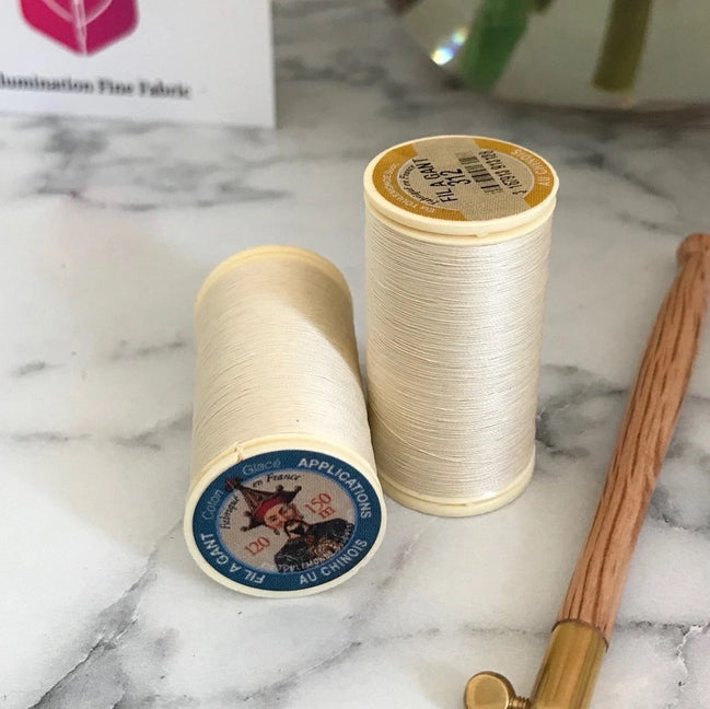 Sajou- No. 312 Ecru GLOVING THREAD- Fil a gant au Chinois- Spool (150m) or Cone (1000m)
