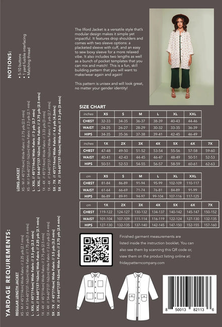 Ilford Jacket Paper Pattern- Friday Pattern Co.