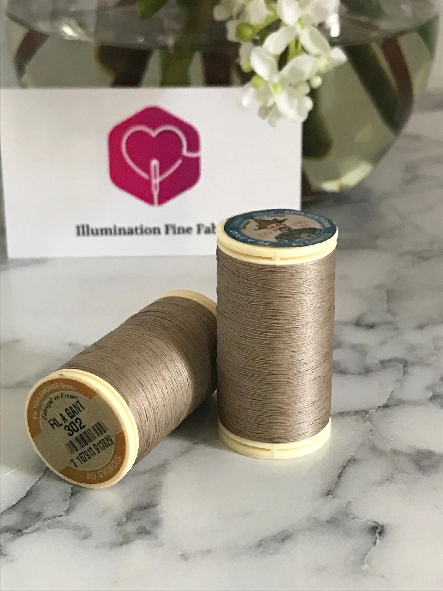 Sajou- No. 302 Linen GLOVING THREAD- Fil a gant au Chinois- Spool (150m) or Cone (1000m)