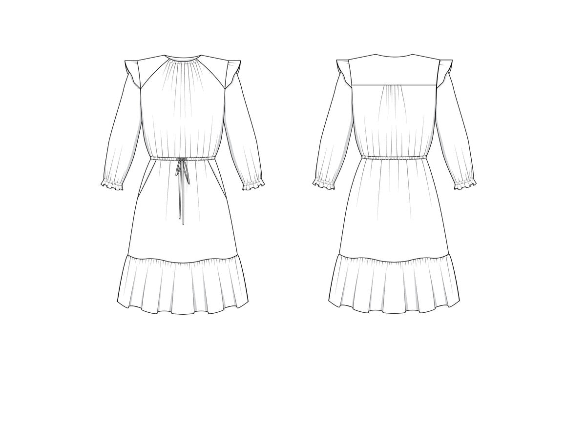 Davenport Dress Paper Pattern- Friday Pattern Co.