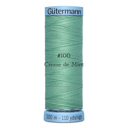 Gutermann Silk Thread 100m/110y Creme de Mint #100 (1 SPOOL)