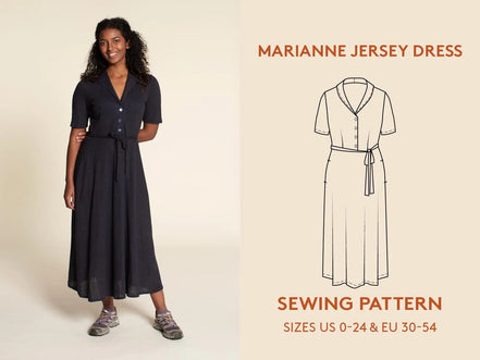 Marianne Dress- Wardrobe By Me- Paper Pattern- Sizes 0-24