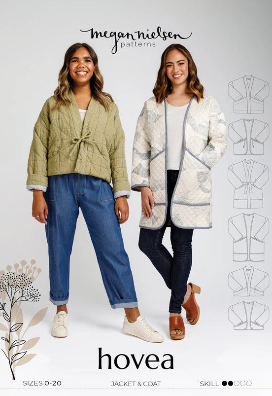 Hovea Jacket & Coat Pattern- Megan Nielsen- Sizes 0-20, 14-34