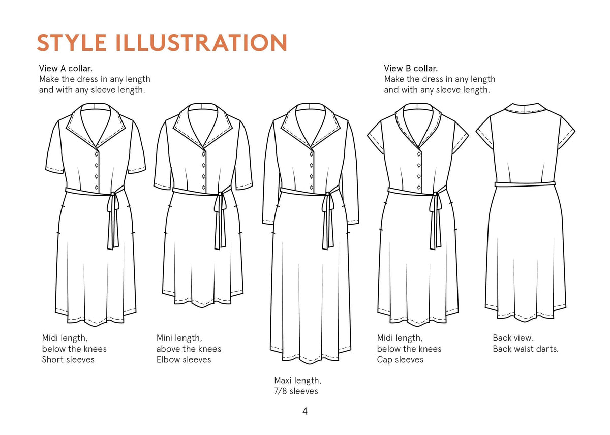 Marianne Dress- Wardrobe By Me- Paper Pattern- Sizes 0-24