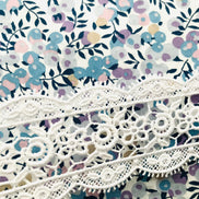 Flowers in the Center- White Guipure Entre Deux- Lace Trim 4221
