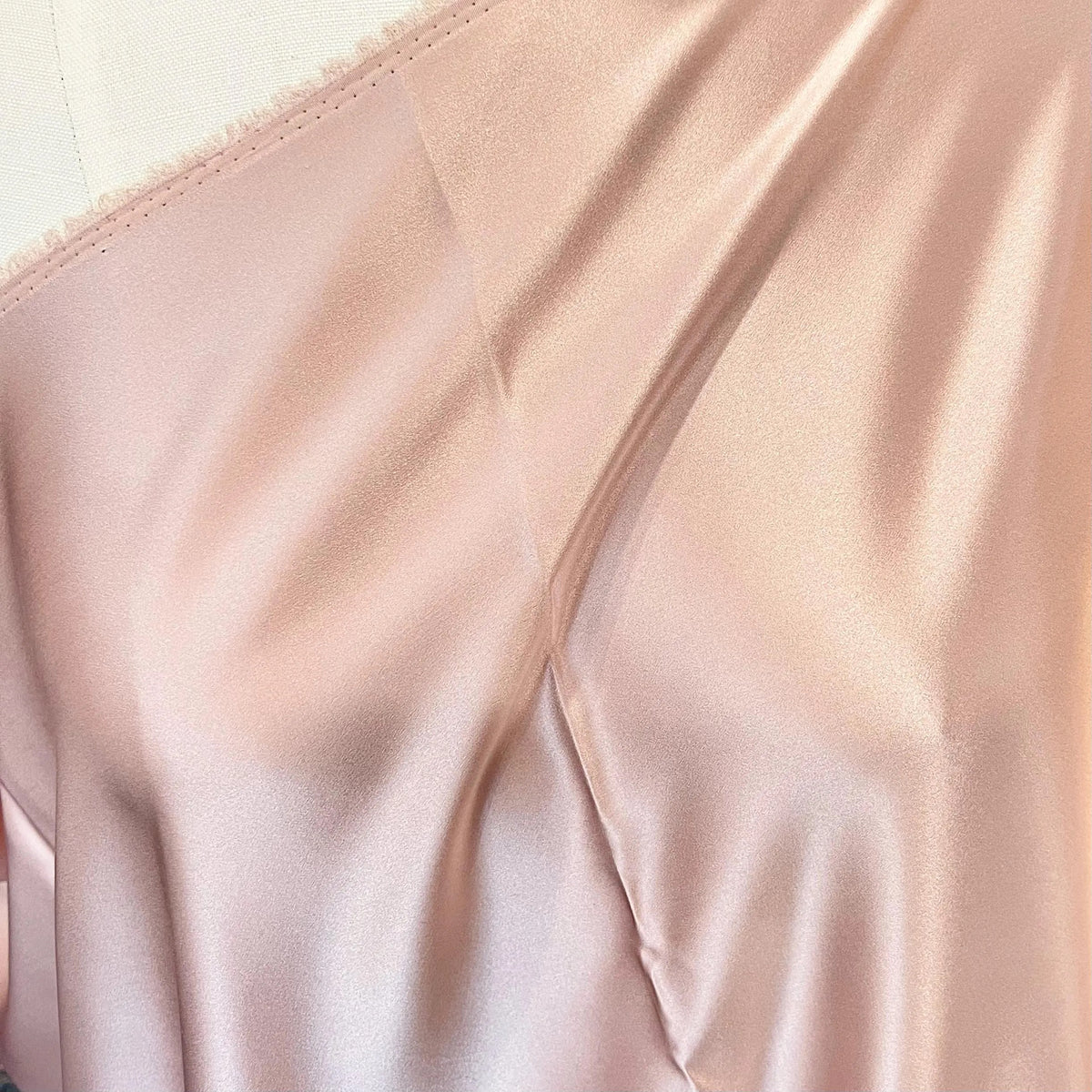 Pale Dusty Rose Pink Pure Silk Charmeuse Fabric- 44” Wide- (367)