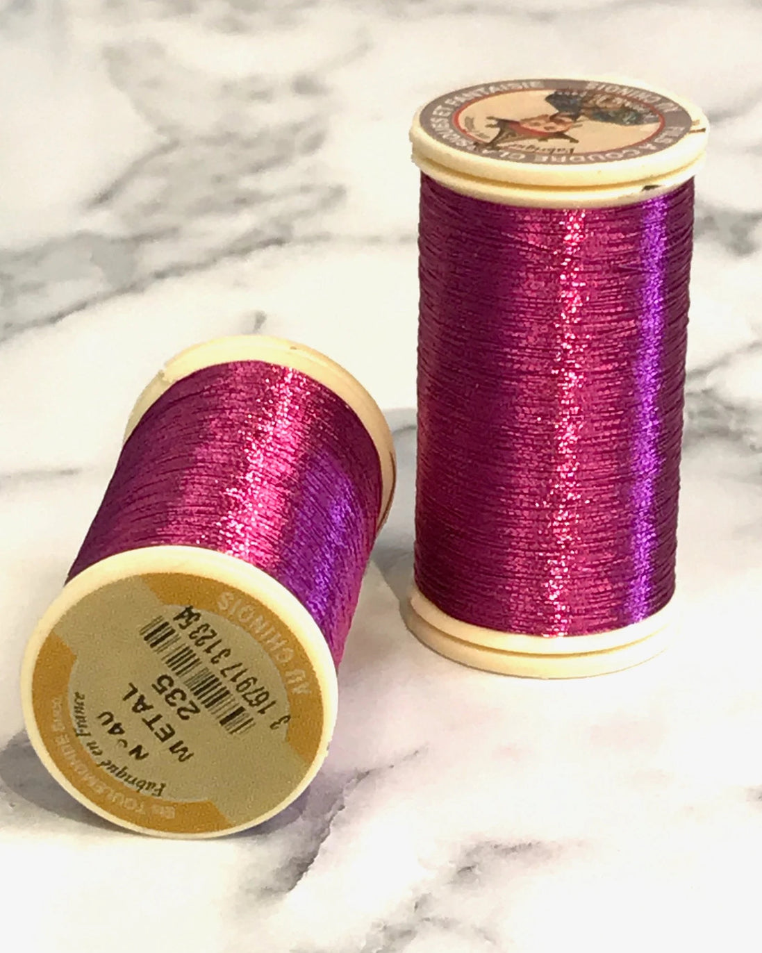 Sajou No. 235- FUCHSIA Metallic Thread- Fil au Chinois