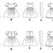 McCall's Sewing Pattern Children's/Girls' Lined Dirndl Dresses- M5793- (2-3-4-5), (6-7-8)