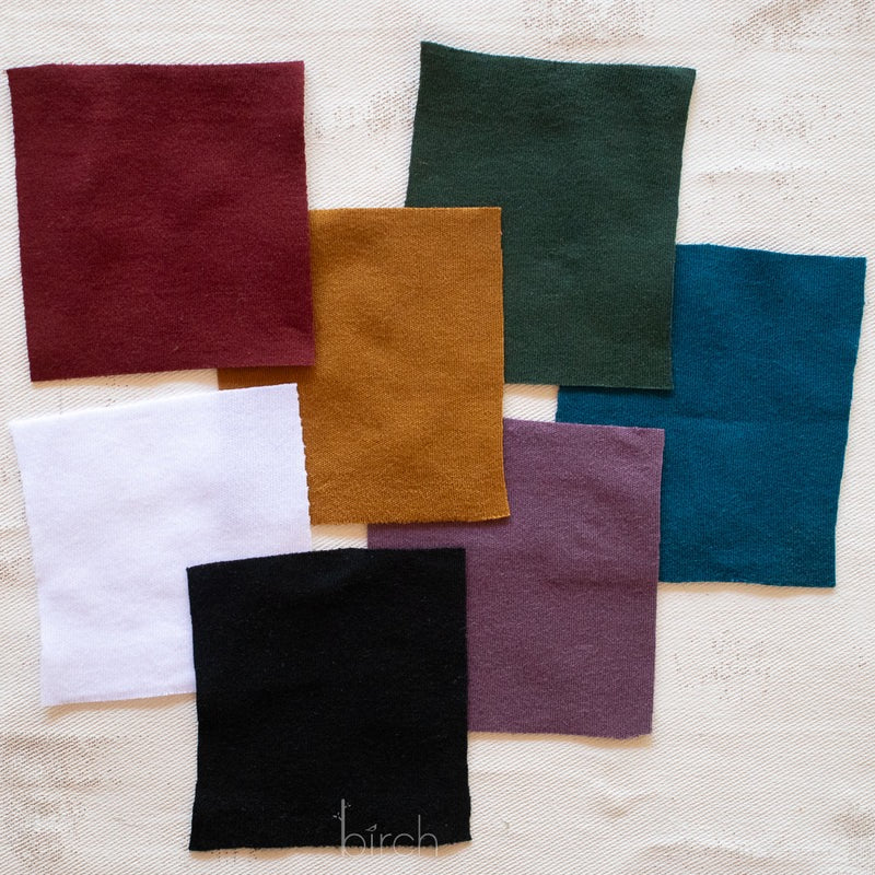 Solid White Organic Cotton Interlock Knit- 60” Wide- Birch